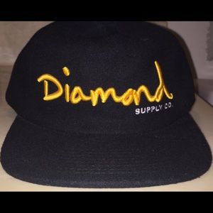 Wool Diamond Supply Co SnapBack Black & Gold